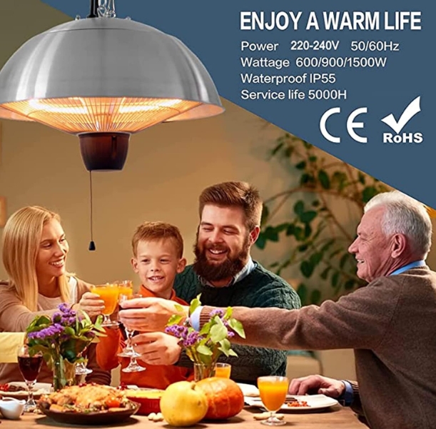 Electric patio heater waterproof